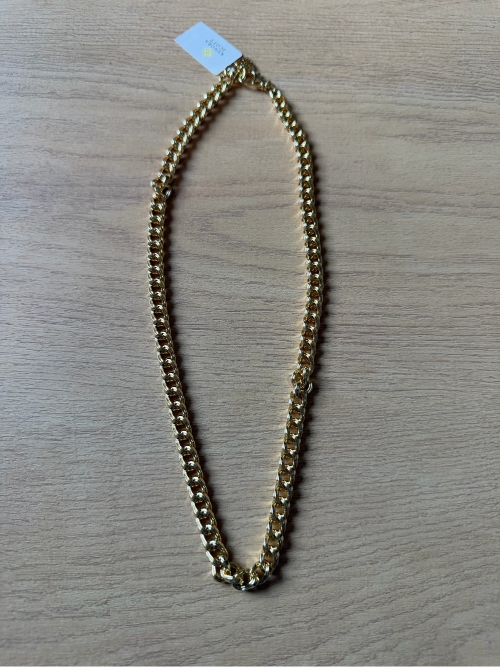 Kendra Scott Polished Gold-Tone Curb Vincent Chain Necklace